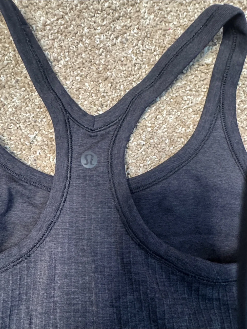 LuLulemon Women's Black Racerback Tank Top athletic gym workout stretch SZ 6